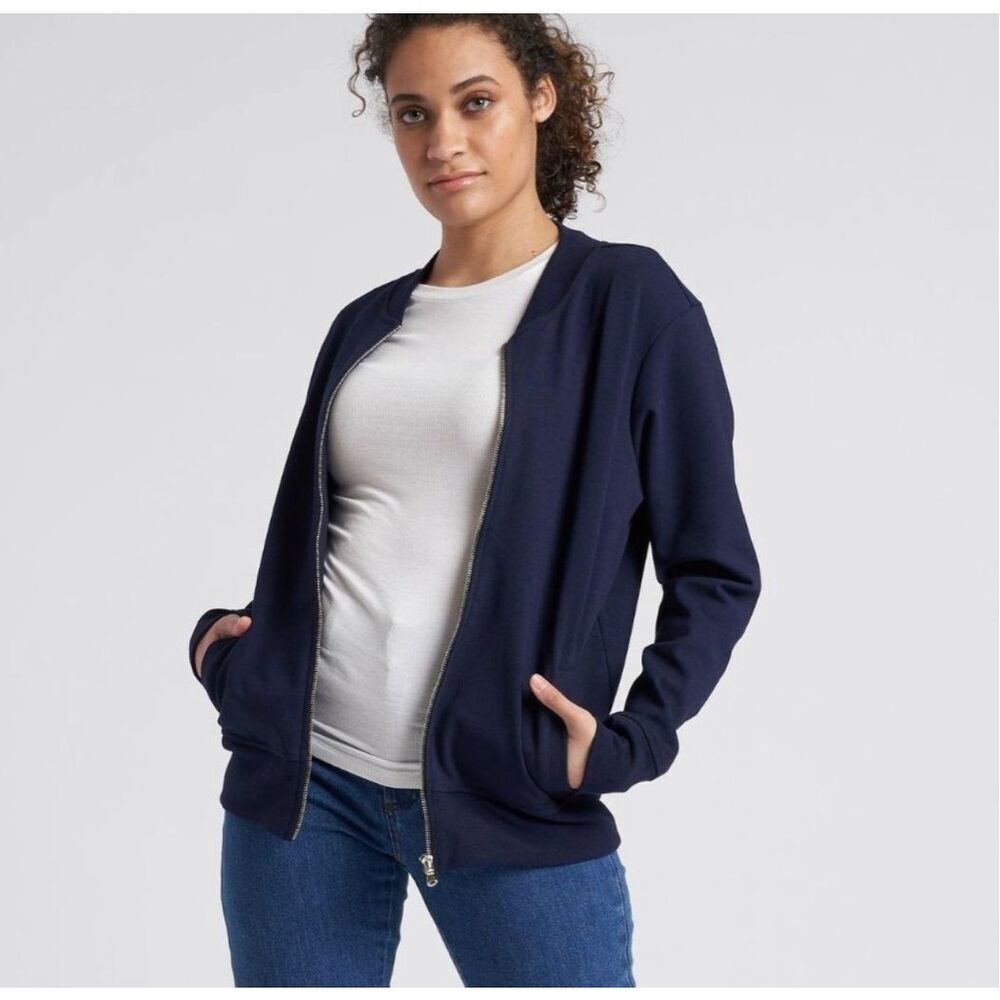 ✨Universal Standard Brooke Bomber Navy Sz Small Sweatshirt✨